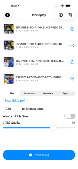 PicDeploy image list