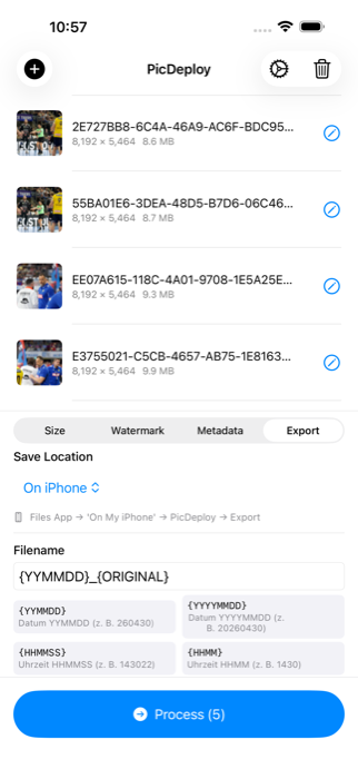 PicDeploy export